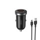 Автомобільний зарядний пристрій XO CC56 + Type-C 3A 30W Black