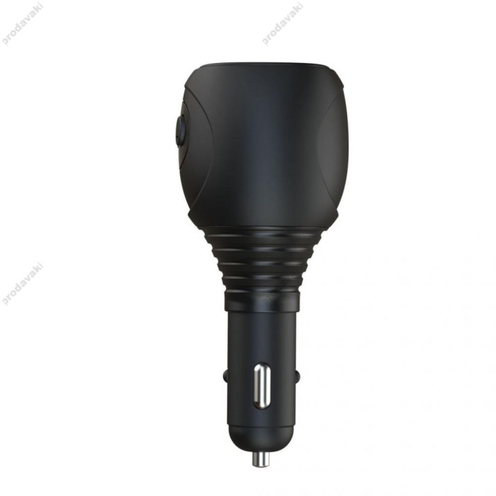 Автомобільний зарядний пристрій розгалужувач XO CC41 4в1 2USB / 6A Black