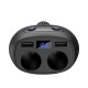 Автомобільний зарядний пристрій розгалужувач XO CC41 4в1 2USB / 6A Black