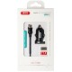 Автомобільний зарядний пристрій XO TZ08 + Type-C 2USB 2.1А Black