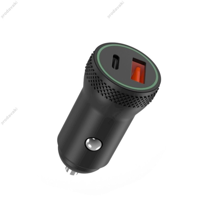 Автомобільний зарядний пристрій XO CC33 QC3.0 18W Black