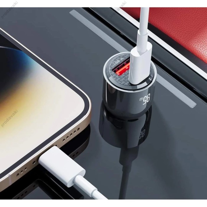 Автомобільний зарядний пристрій XO CC58 car charging 3A 95W Black