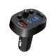 FM - трансмітер XO BCC03 2USB QC3.0 18W Black