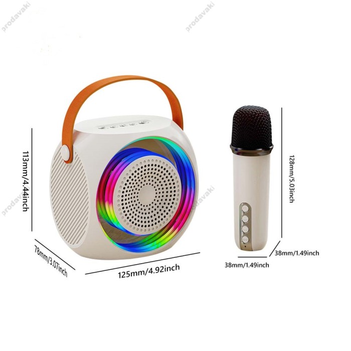 Портативна колонка Bluetooth XO F42 Dazzling RGB Karaoke Stereo 10W White