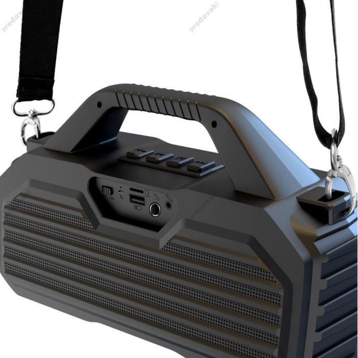 Портативна колонка Bluetooth XO F32 portable LED display bluetooth speaker with microphone Чорна