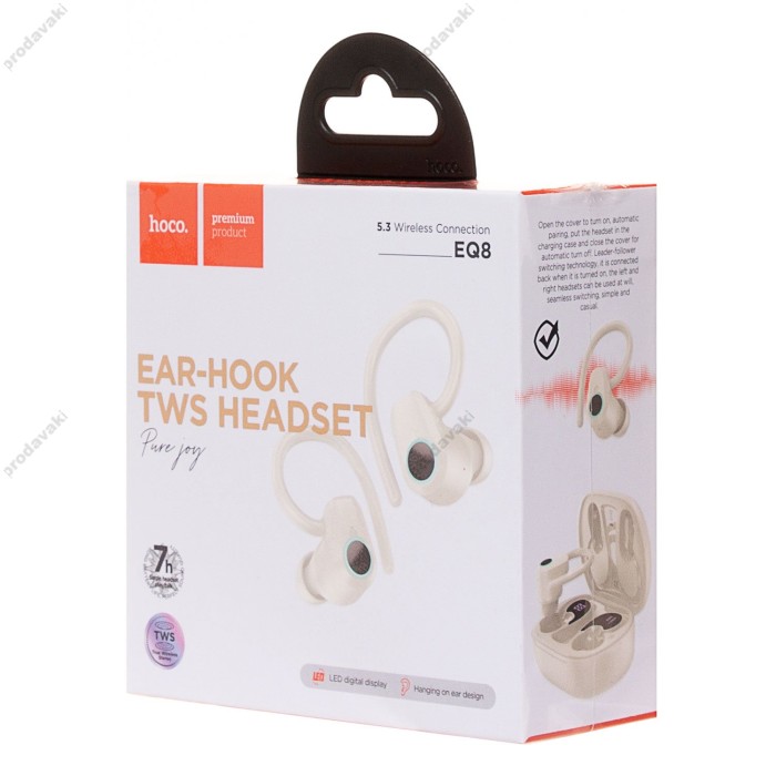 Бездротові Bluetooth навушники HOCO EQ8 Pure joy in-ear true бездротовий headset BT 5.3 White