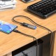 USB Подовжувач HOCO U107 USB to Type-C charging data sync extension cable USB3.0 / 3A / 1,2m. Black