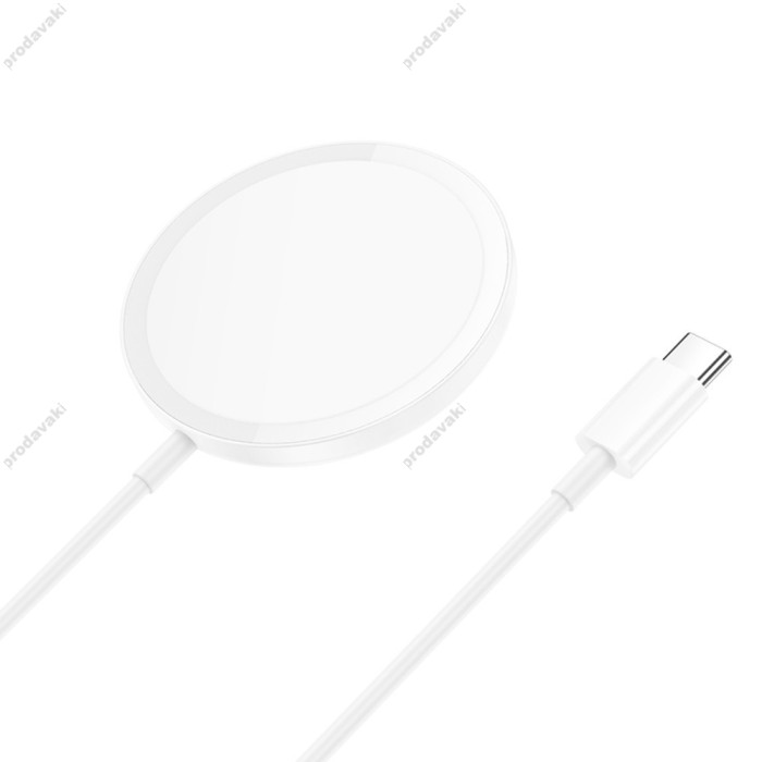 Бездротовий зарядний пристрій HOCO CW52 Enjoy magnetic wireless fast charging White