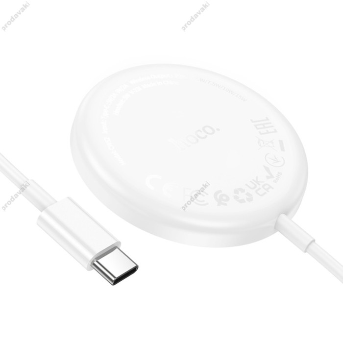 Бездротовий зарядний пристрій HOCO CW52 Enjoy magnetic wireless fast charging White