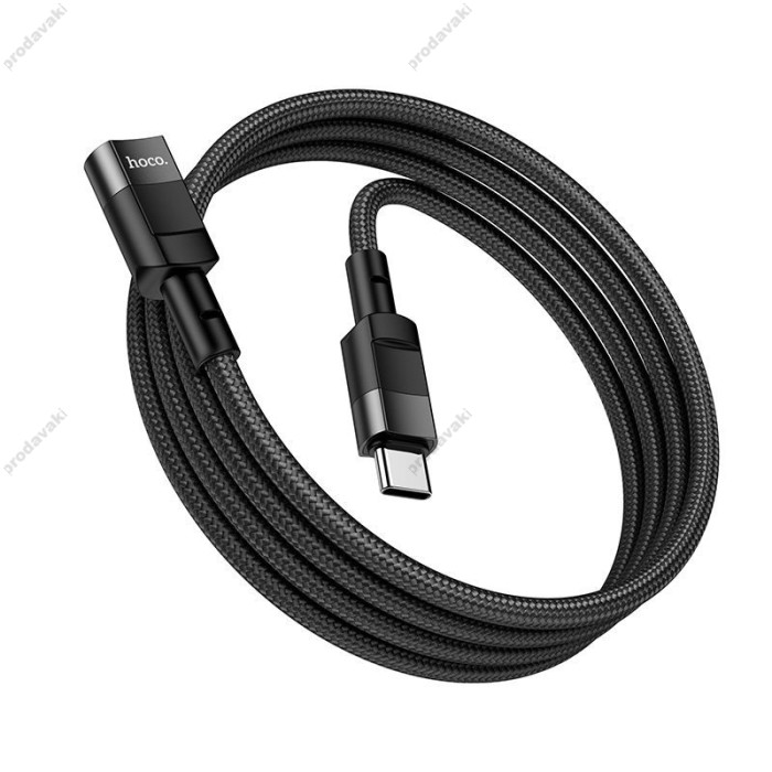 USB-C Подовжувач перехідник Hoco U107 Type-C to Type-C extension cable usb 2.0 / 1,2m Black