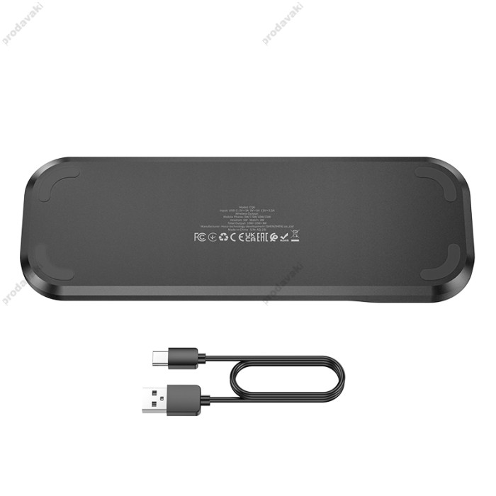 Бездротовий зарядний пристрій HOCO CQ6 Power 3 in 1 wireless fast charger (SAM Watch) Black