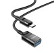 USB Подовжувач HOCO U107 USB to Type-C charging data sync extension cable USB3.0 / 3A / 1,2m. Black