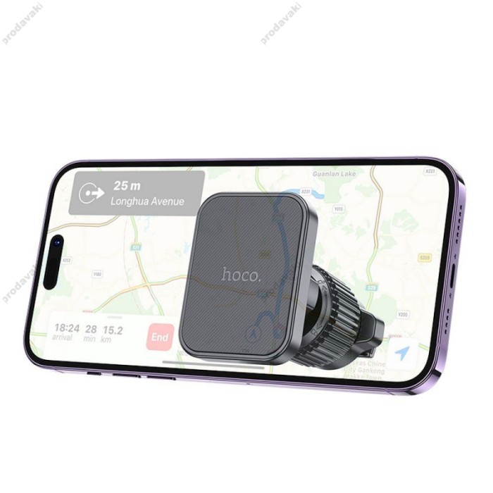 Автомобільний тримач Hoco H32 Cheetah magnetic ring car holder (air outlet) Black