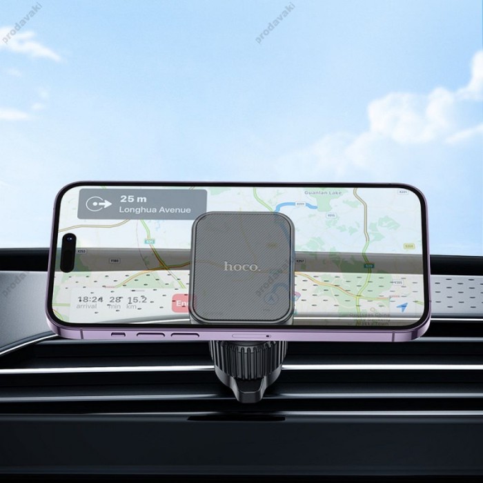 Автомобільний тримач Hoco H32 Cheetah magnetic ring car holder (air outlet) Black
