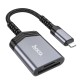 Кардрідер HOCO UA25 2в1 card reader Lightning Grey