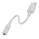 AUX-кабель аудіоадаптер HOCO LS37 Spirit transparent external sound card USB to 3.5mm Gray