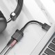 AUX-кабель аудіоадаптер HOCO LS37 Spirit 2-in-1 transparent external sound card for earphones USB to 3.5mm Black