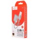 AUX-кабель аудіоадаптер HOCO LS37 Spirit 2-in-1 transparent external sound card for earphones USB to 3.5mm Gray