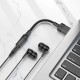 AUX-кабель аудіоадаптер HOCO LS37 Spirit transparent external sound card USB to 3.5mm Gray