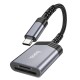 Кардрідер HOCO UA25 2в1 card reader Type-C Grey
