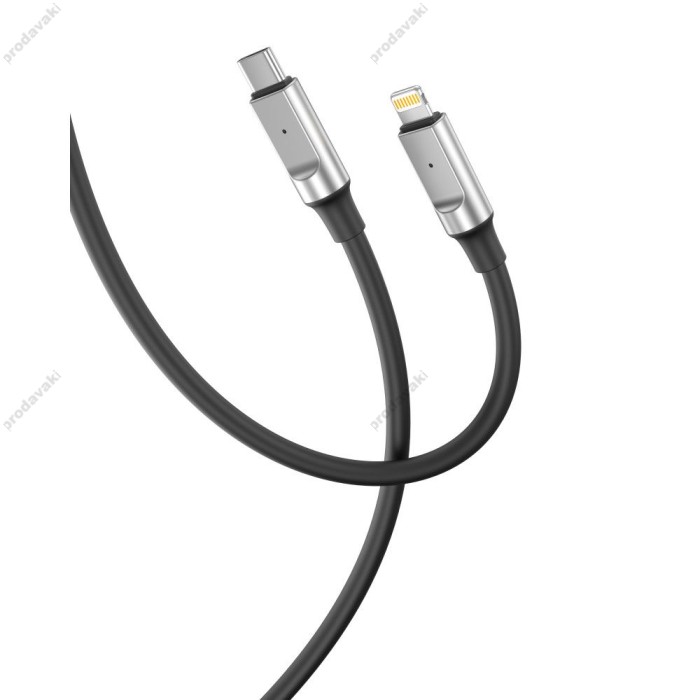 Кабель XO NB-Q252A PD 27W/1m Type-c to Lightning Fast Charging Black