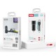 Автомобільний зарядний пристрій XO TZ09 2в1 2USB + Micro USB 12W Black