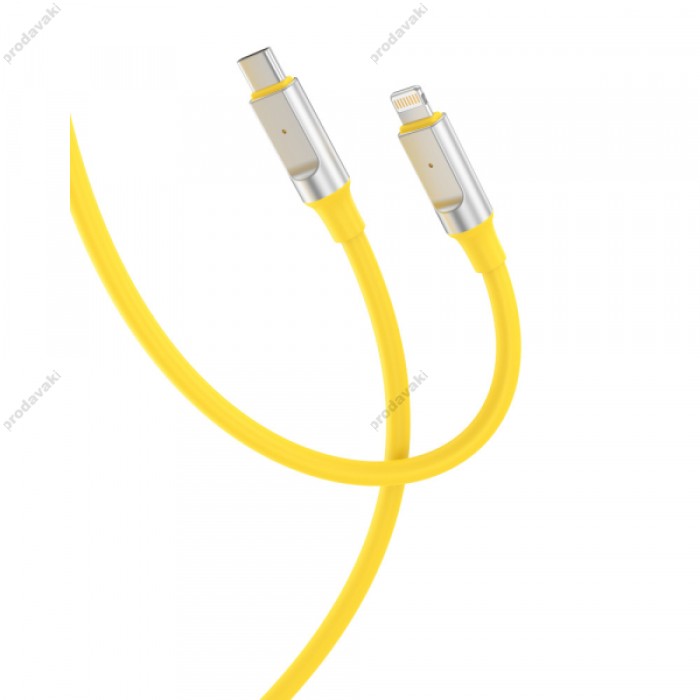 Кабель XO NB-Q252A PD 27W/1m Type-c to Lightning Fast Charging Yellow