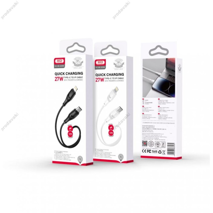 Кабель XO NB-Q239A PD 27W / 1m Zeus Series Type-c to Lightning White