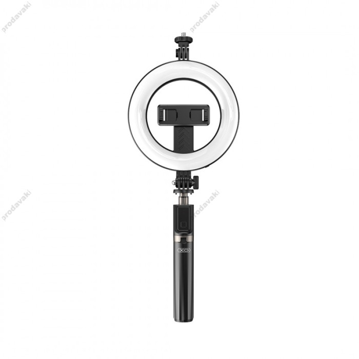 Монопод-трипод XO SS12 with fill light Bluetooth selfie stick Direct broadcast tripod 0.95m Black
