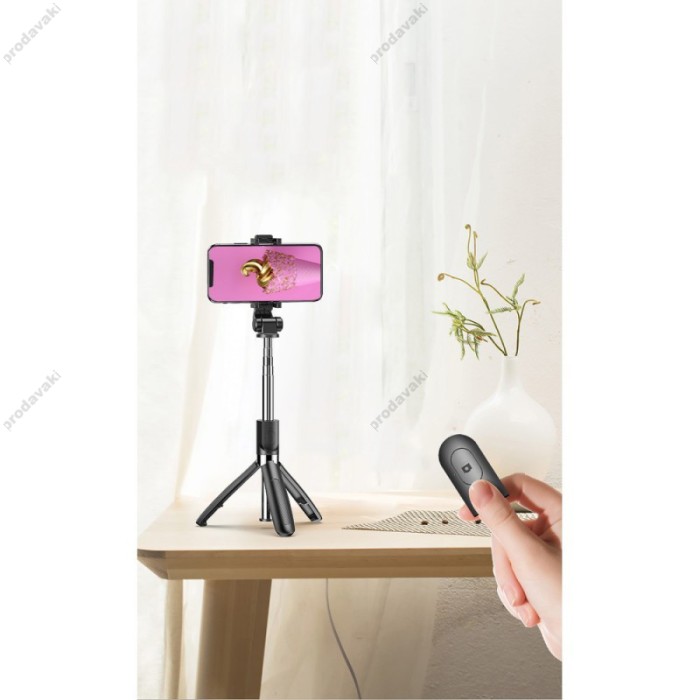 Монопод-трипод XO SS08 Bluetooth selfie-stick 0.64m Black