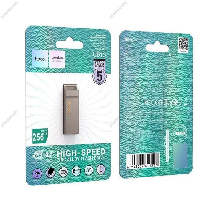 Флеш накопичувач USB HOCO UD13 Clever USB3.2 USB flash drive 256GB Gray
