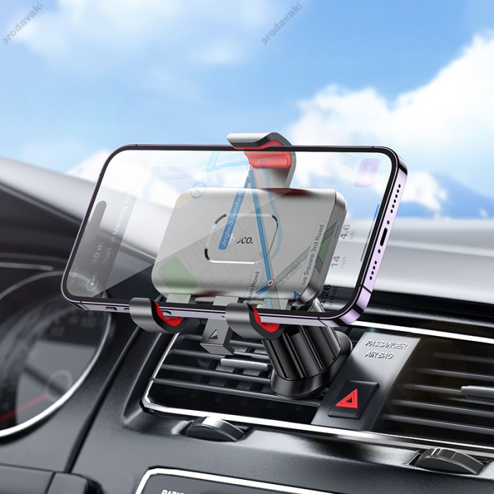 Автомобільний тримач Hoco H21 Dragon automatic clamp car holder (air outlet) Black