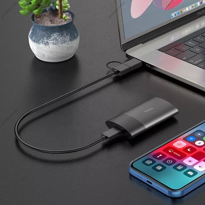 Зовнішній накопичувач жорсткого диска HOCO UD12 PSSD Mobile SSD 256Gb Grey
