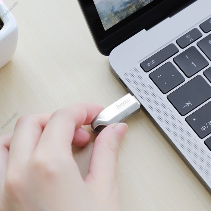 Флеш накопичувач USB-A / C HOCO UD8 Smart Type-C USB drive 64Gb Silver
