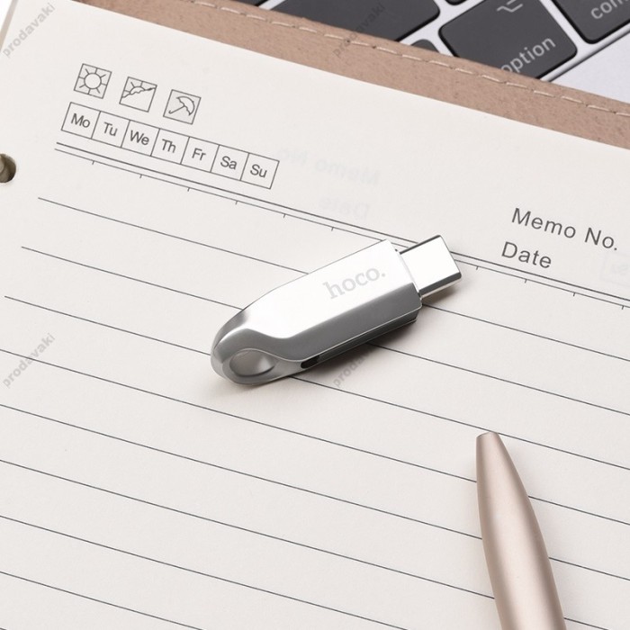 Флеш накопичувач USB-A / C HOCO UD8 Smart Type-C USB drive 64Gb Silver