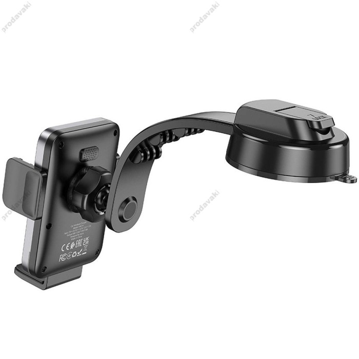 Автомобільний тримач із бездротовою зарядкою Hoco HW14 Speed wireless fast charging (center console) Black