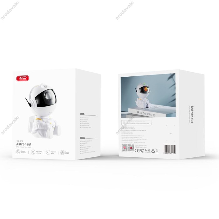 Нічний світильник-проектор XO CF4 mini Astronaut Sky Projection Lamp (No Extral Refund) White