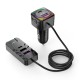 FM - трансмітер XO BCC13 Bluetooth MP3 expansion rear row plug 5V 3.1A Black