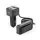 FM - трансмітер XO BCC13 Bluetooth MP3 expansion rear row plug 5V 3.1A Black