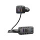 FM - трансмітер XO BCC13 Bluetooth MP3 expansion rear row plug 5V 3.1A Black