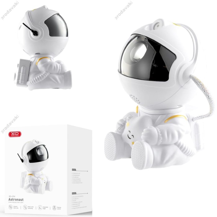 Нічний світильник-проектор XO CF4 mini Astronaut Sky Projection Lamp (No Extral Refund) White