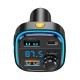 FM - трансмітер XO BCC08 Car Charger with Ambient Light PD 2USB 3.1A black