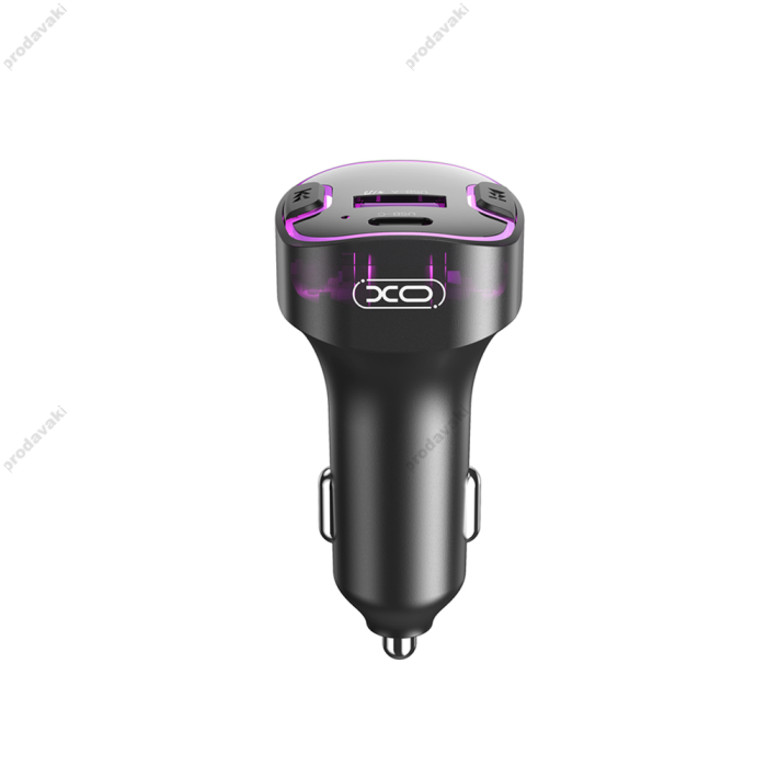 FM - трансмітер XO BCC12 Intelligent Bluetooth 3.1A Car Charged Black