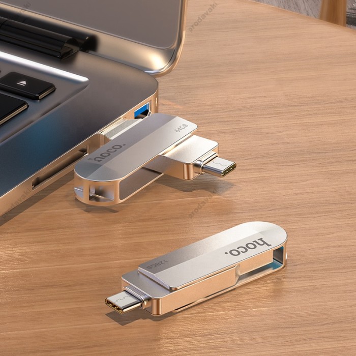 флеш Накопичувач USB HOCO UD10 Wise USB 3.0 / Type-C 128Gb флешка usb type c + flash usb type c + флешка usb
