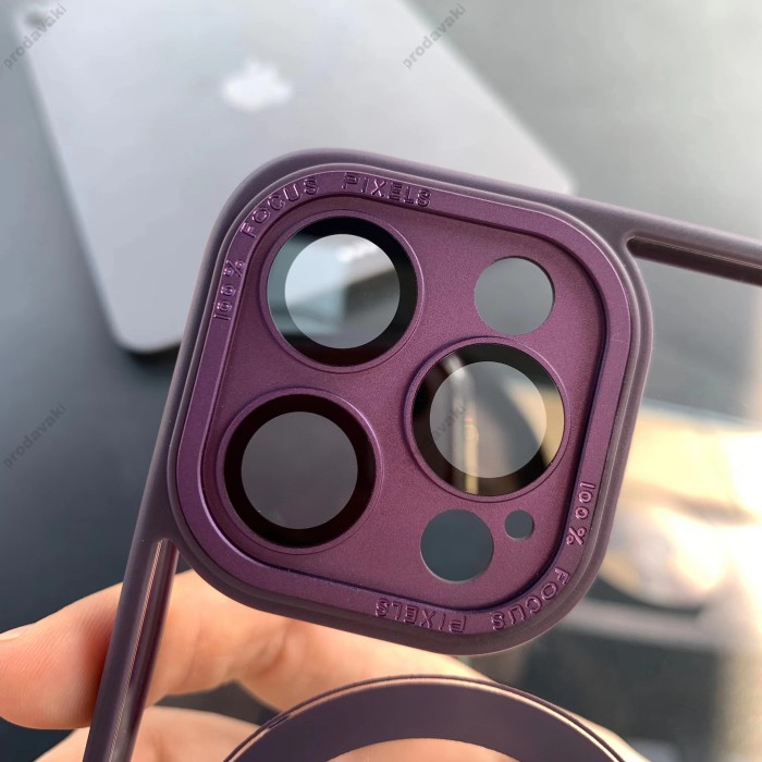 Чохол Color Clear Case Protective camera with MagSafe iPhone 14 Pro Black
