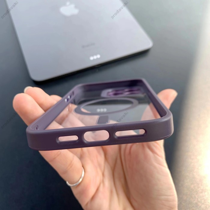 Чохол Color Clear Case Protective camera with MagSafe iPhone 14 Pro Black