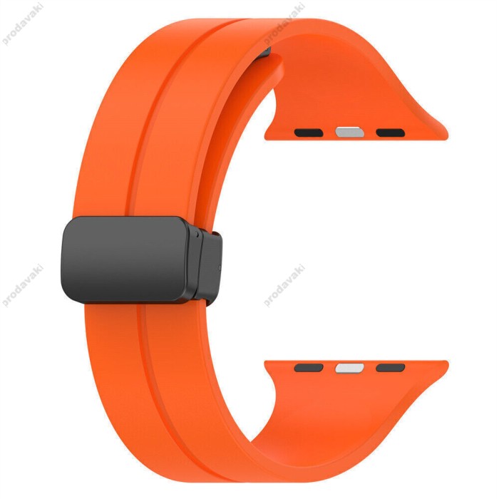 Ремінець Magnetic Silicone Strap Wrist Band для Apple Watch 38mm / 40mm / 41mm Orange