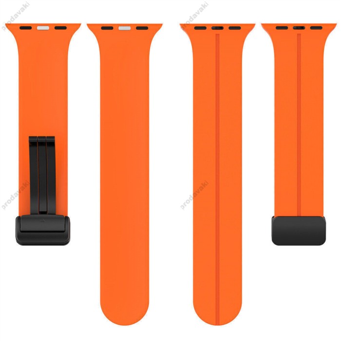 Ремінець Magnetic Silicone Strap Wrist Band для Apple Watch 38mm / 40mm / 41mm Orange