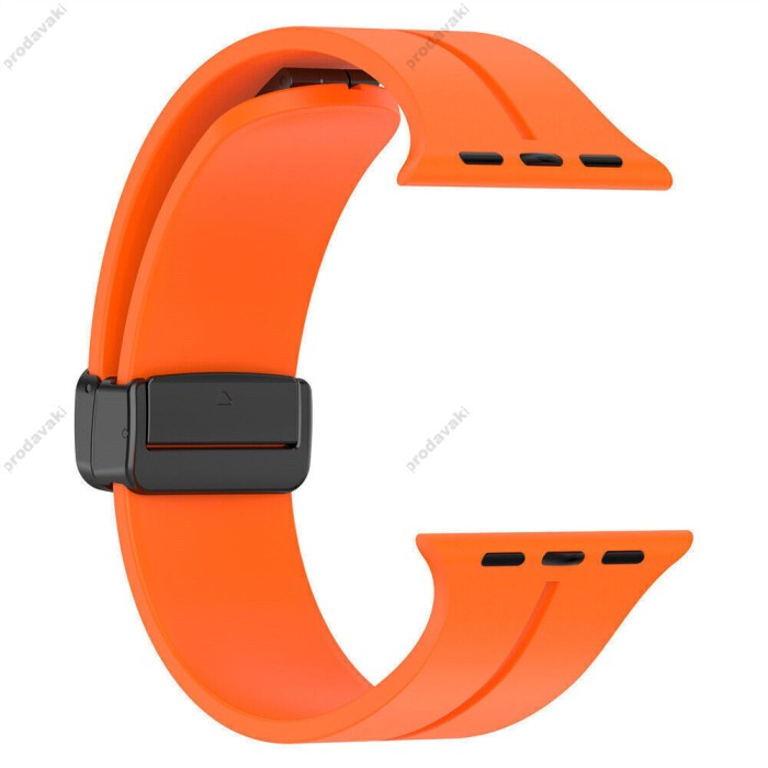 Ремінець Magnetic Silicone Strap Wrist Band для Apple Watch 38mm / 40mm / 41mm Orange