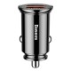 Автомобільний зарядний пристрій Baseus Circular Plastic A+A QC3.0 5A 30W Black CCALL-YD01
